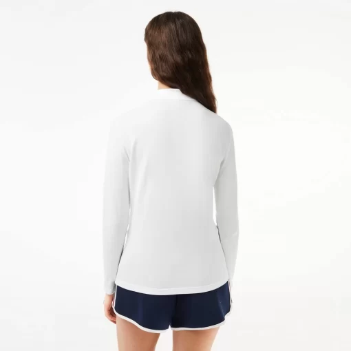 Lacoste Poloshirts>Slim Fit Damen Poloshirt In Stretch-Pique Weis 001