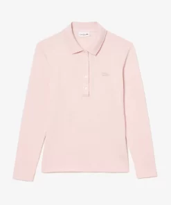 Lacoste Poloshirts>Slim Fit Damen Poloshirt In Stretch-Pique Hellrosa Ady