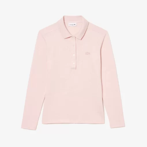 Lacoste Poloshirts>Slim Fit Damen Poloshirt In Stretch-Pique Hellrosa Ady