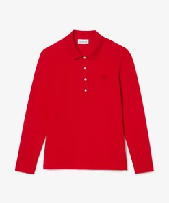 Lacoste Poloshirts>Slim Fit Damen Poloshirt In Stretch-Pique Rot 240