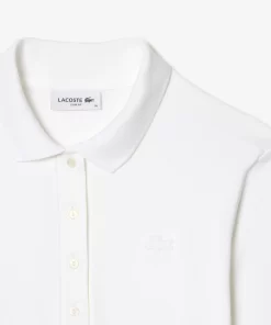 Lacoste Poloshirts>Slim Fit Damen Poloshirt In Stretch-Pique Weis 001