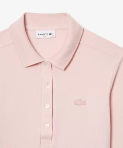 Lacoste Poloshirts>Slim Fit Damen Poloshirt In Stretch-Pique Hellrosa Ady