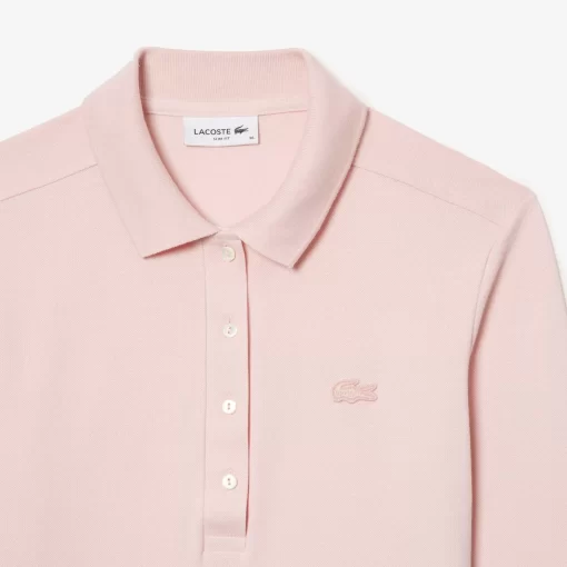 Lacoste Poloshirts>Slim Fit Damen Poloshirt In Stretch-Pique Hellrosa Ady