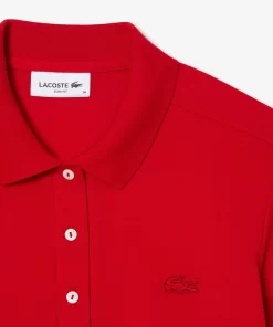 Lacoste Poloshirts>Slim Fit Damen Poloshirt In Stretch-Pique Rot 240