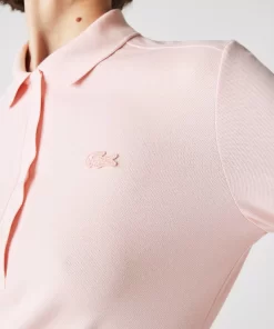 Lacoste Poloshirts>Slim Fit Damen Poloshirt In Stretch-Pique Hellrosa Ady