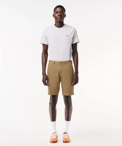 Lacoste Hosen & Shorts>Slim Fit Herren-Bermudas Aus Baumwolle Mit Stretch Beige Cb8