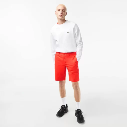 Lacoste Hosen & Shorts>Slim Fit Herren-Bermudas Aus Baumwolle Mit Stretch Orange 02K