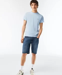 Lacoste Hosen & Shorts>Slim Fit Herren-Bermudas Aus Baumwolle Mit Stretch Blau Mk9