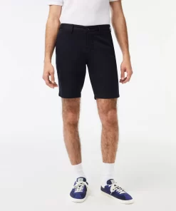 Lacoste Hosen & Shorts>Slim Fit Herren-Bermudas Aus Baumwolle Mit Stretch Navy Blau Hde