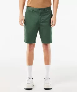 Lacoste Hosen & Shorts>Slim Fit Herren-Bermudas Aus Baumwolle Mit Stretch Dunkelgrun Smi