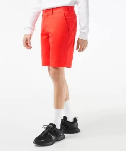 Lacoste Hosen & Shorts>Slim Fit Herren-Bermudas Aus Baumwolle Mit Stretch Orange 02K