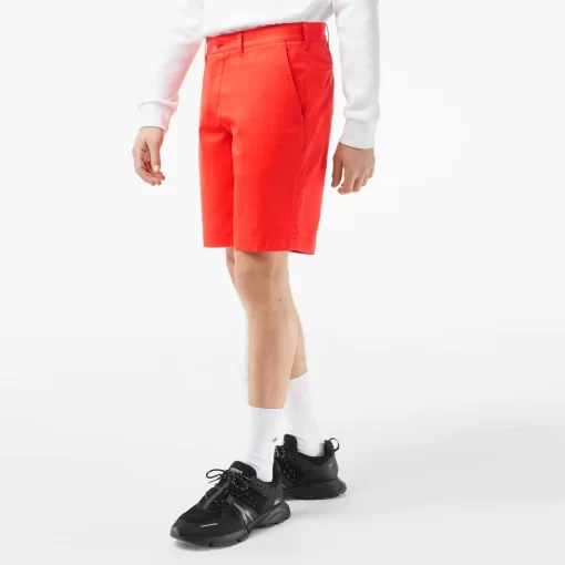 Lacoste Hosen & Shorts>Slim Fit Herren-Bermudas Aus Baumwolle Mit Stretch Orange 02K