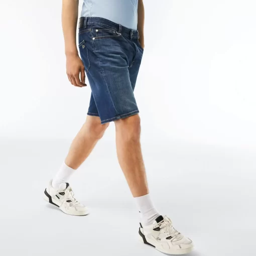 Lacoste Hosen & Shorts>Slim Fit Herren-Bermudas Aus Baumwolle Mit Stretch Blau Mk9