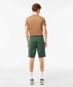 Lacoste Hosen & Shorts>Slim Fit Herren-Bermudas Aus Baumwolle Mit Stretch Dunkelgrun Smi