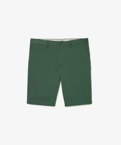 Lacoste Hosen & Shorts>Slim Fit Herren-Bermudas Aus Baumwolle Mit Stretch Dunkelgrun Smi