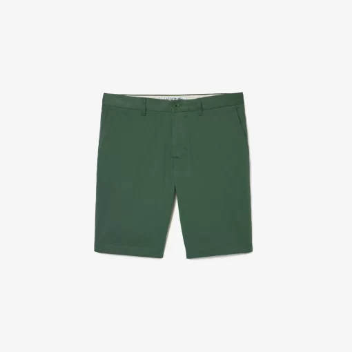 Lacoste Hosen & Shorts>Slim Fit Herren-Bermudas Aus Baumwolle Mit Stretch Dunkelgrun Smi