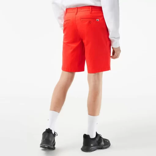 Lacoste Hosen & Shorts>Slim Fit Herren-Bermudas Aus Baumwolle Mit Stretch Orange 02K