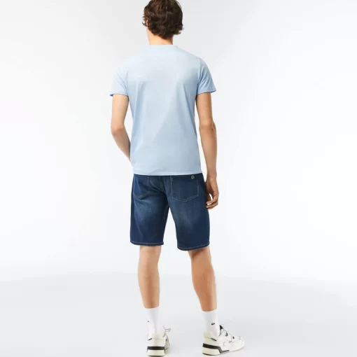 Lacoste Hosen & Shorts>Slim Fit Herren-Bermudas Aus Baumwolle Mit Stretch Blau Mk9