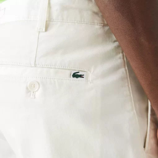 Lacoste Hosen & Shorts>Slim Fit Herren-Bermudas Aus Baumwolle Mit Stretch Weis 70V