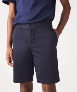 Lacoste Hosen & Shorts>Slim Fit Herren-Bermudas Aus Baumwolle Mit Stretch Navy Blau Hde