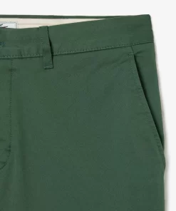 Lacoste Hosen & Shorts>Slim Fit Herren-Bermudas Aus Baumwolle Mit Stretch Dunkelgrun Smi