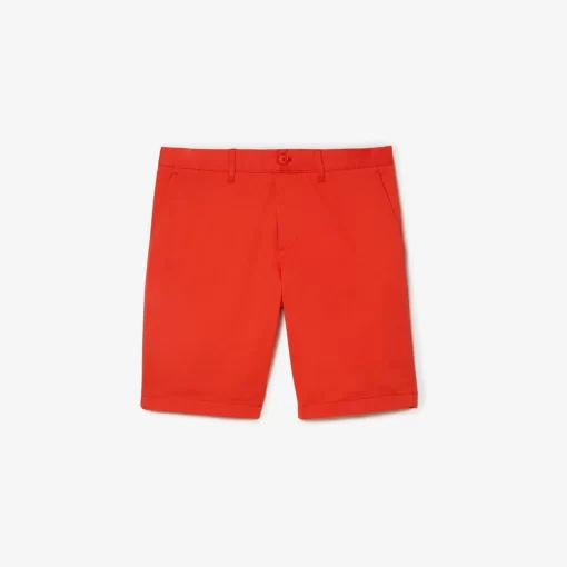 Lacoste Hosen & Shorts>Slim Fit Herren-Bermudas Aus Baumwolle Mit Stretch Orange 02K