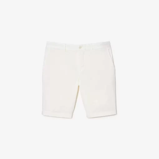 Lacoste Hosen & Shorts>Slim Fit Herren-Bermudas Aus Baumwolle Mit Stretch Weis 70V