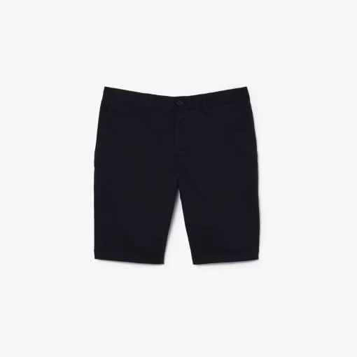 Lacoste Hosen & Shorts>Slim Fit Herren-Bermudas Aus Baumwolle Mit Stretch Navy Blau Hde