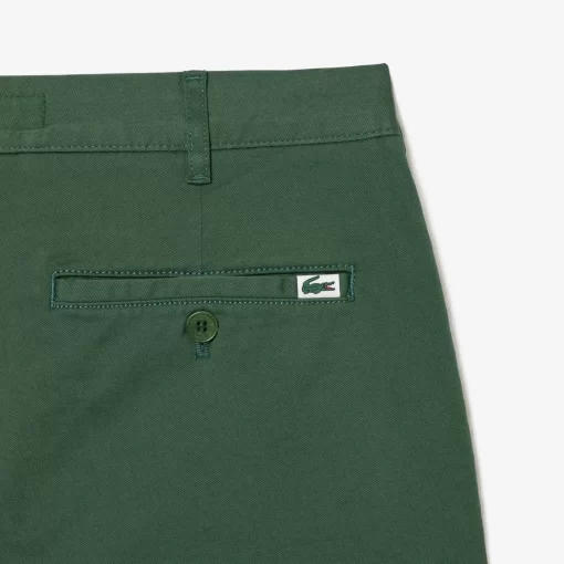 Lacoste Hosen & Shorts>Slim Fit Herren-Bermudas Aus Baumwolle Mit Stretch Dunkelgrun Smi