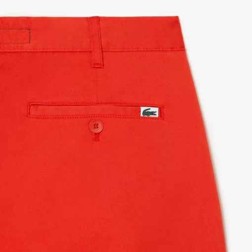 Lacoste Hosen & Shorts>Slim Fit Herren-Bermudas Aus Baumwolle Mit Stretch Orange 02K