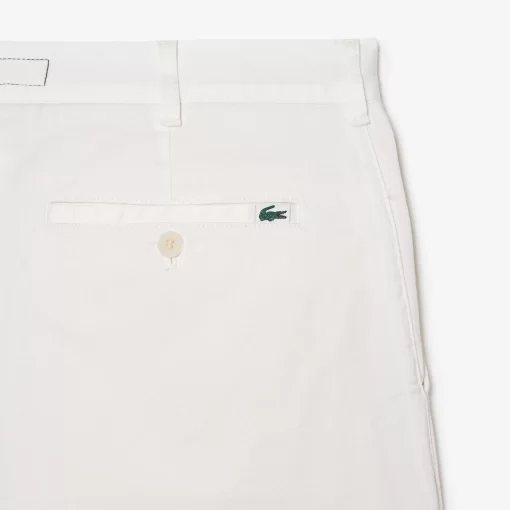 Lacoste Hosen & Shorts>Slim Fit Herren-Bermudas Aus Baumwolle Mit Stretch Weis 70V