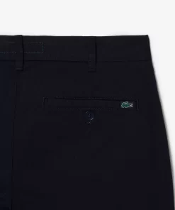 Lacoste Hosen & Shorts>Slim Fit Herren-Bermudas Aus Baumwolle Mit Stretch Navy Blau Hde