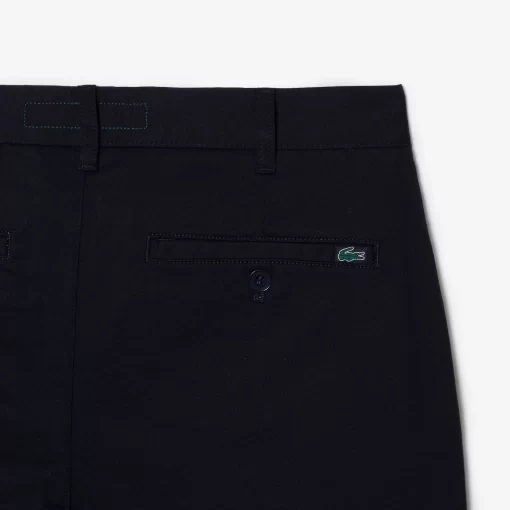 Lacoste Hosen & Shorts>Slim Fit Herren-Bermudas Aus Baumwolle Mit Stretch Navy Blau Hde