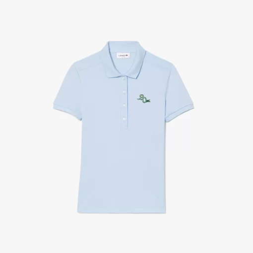 Lacoste Poloshirts>Slim Fit Le Club Creative Challenge Poloshirt Hellblau T01