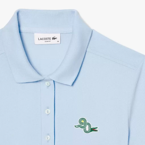 Lacoste Poloshirts>Slim Fit Le Club Creative Challenge Poloshirt Hellblau T01