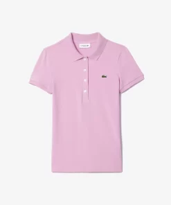 Lacoste Poloshirts>Slim Fit Poloshirt Aus Baumwolljersey Rosa Ixv