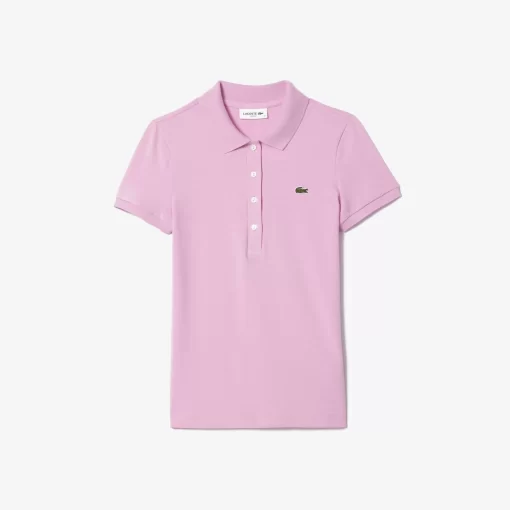 Lacoste Poloshirts>Slim Fit Poloshirt Aus Baumwolljersey Rosa Ixv