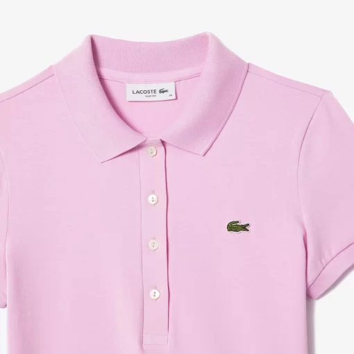 Lacoste Poloshirts>Slim Fit Poloshirt Aus Baumwolljersey Rosa Ixv