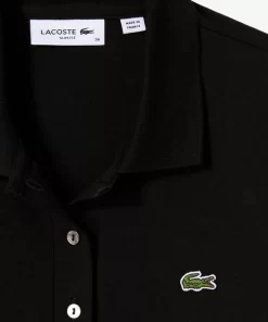 Lacoste Poloshirts>Slim Fit Poloshirt Aus Baumwolljersey Schwarz 031