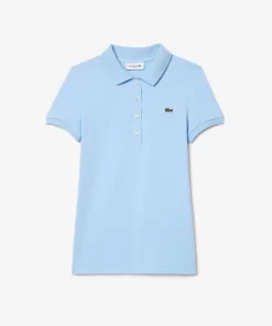 Lacoste Poloshirts>Slim Fit Poloshirt Aus Baumwolljersey Pastellblau Hbp