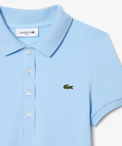 Lacoste Poloshirts>Slim Fit Poloshirt Aus Baumwolljersey Pastellblau Hbp