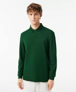 Lacoste Poloshirts>Smart Paris Langarm-Poloshirt Aus Baumwoll-Pique Grun 132