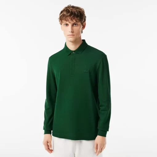 Lacoste Poloshirts>Smart Paris Langarm-Poloshirt Aus Baumwoll-Pique Grun 132