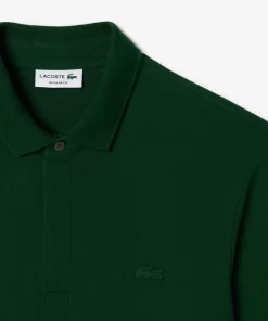 Lacoste Poloshirts>Smart Paris Langarm-Poloshirt Aus Baumwoll-Pique Grun 132