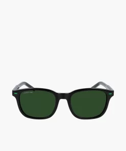 Lacoste Accessoires>Sonnenbrille Mit Eckigem Rahmen Black / Blue / Black 001