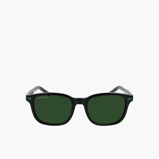 Lacoste Accessoires>Sonnenbrille Mit Eckigem Rahmen Black / Blue / Black 001