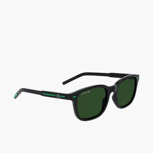 Lacoste Accessoires>Sonnenbrille Mit Eckigem Rahmen Black / Blue / Black 001