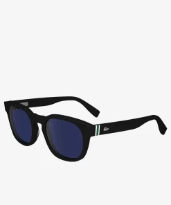 Lacoste Sonnenbrillen>Sonnenbrille Ribbon Mit Ovalem Acetatrahmen Black / Blue / Black 001