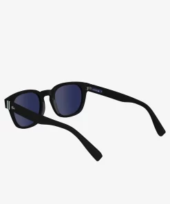 Lacoste Sonnenbrillen>Sonnenbrille Ribbon Mit Ovalem Acetatrahmen Black / Blue / Black 001