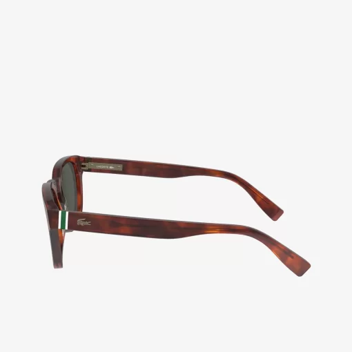 Lacoste Sonnenbrillen>Sonnenbrille Ribbon Mit Ovalem Acetatrahmen Tortoise 218